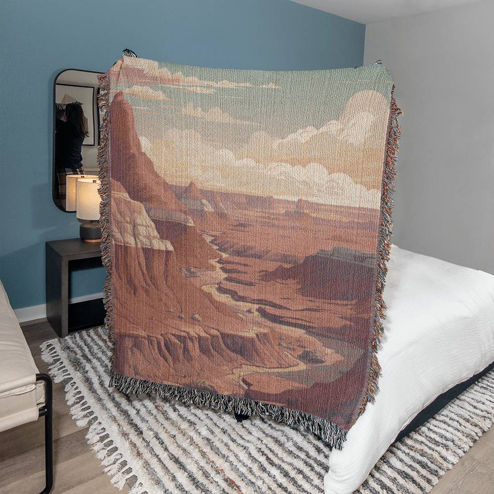 Woven Throw Blanket (Petrified Forest, Arizona)