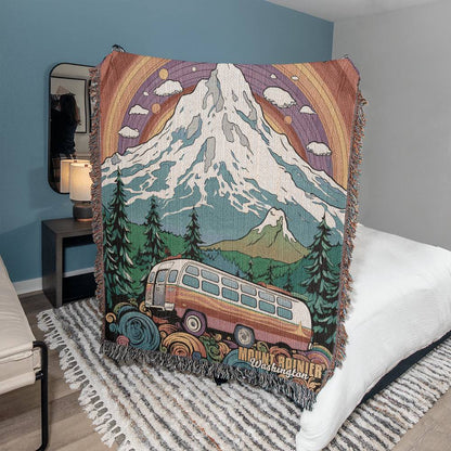 Woven Throw Blanket (Mount Rainier, Washington)